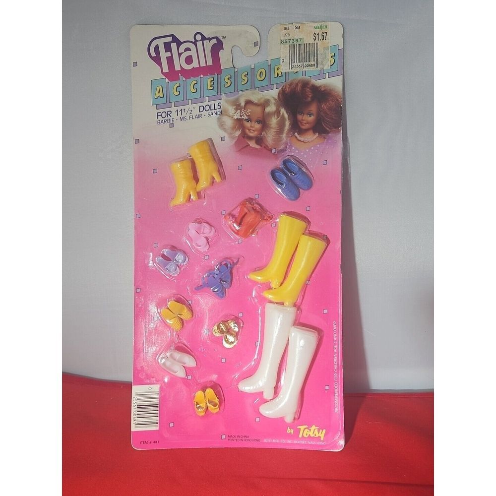 VINTAGE FLAIR ACCESSORIES TOTSY SHOES BOOTS HIGH HEELS FOR DOLLS + BARBIE